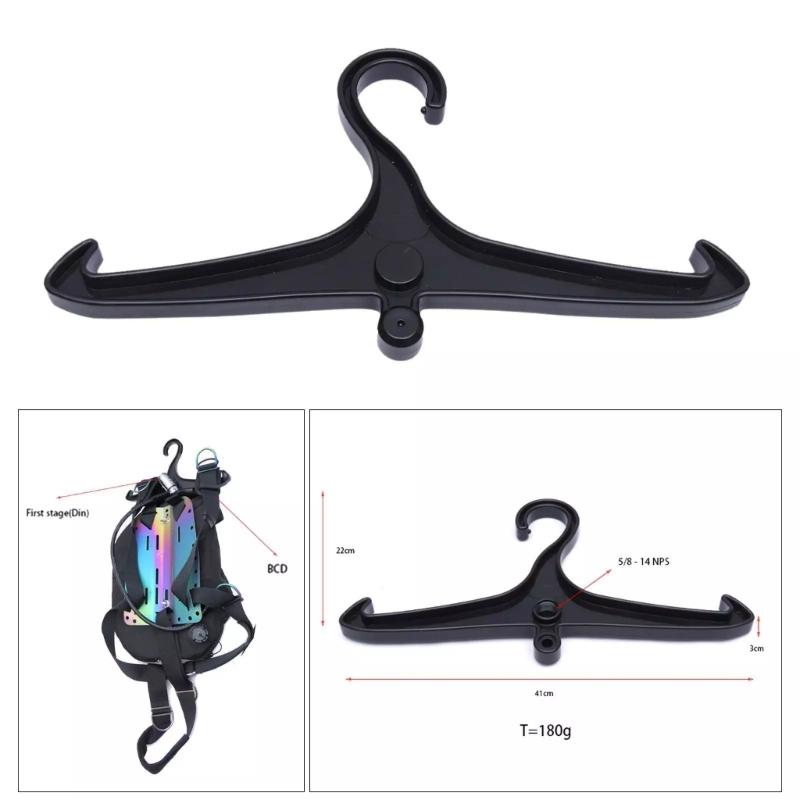 Scubas Diving BCD Hanger With Din Thread Wetsuit Drysuit Coat Hanger AntiSlip BCD Regulator Hanger Scubas Diving Accessory