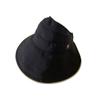 Trendy Brim Large Summer Hat For Women Uv Protection Black Sun Visor Cap