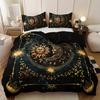 Mythology Bedding Set Ancient Sun Moon Celestial 3D Print Cozy Duvet Cover King Queen Twin Single Size Bithday Gift Room Decor