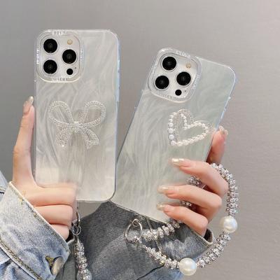 Tinka Apple 15pro Galvanizuotas Rėmelis Plunksnų Verpalų Korpusas 13 Meilės Grandinėlė Iphone16pro Lankas Mobiliojo Telefono Dėklas