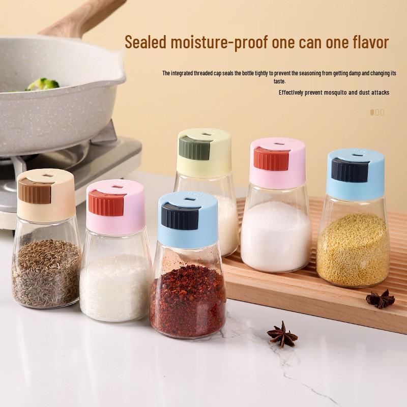 Adjustable Salt Shaker Set: Kitchen Seasoning & Condiment Control Jars