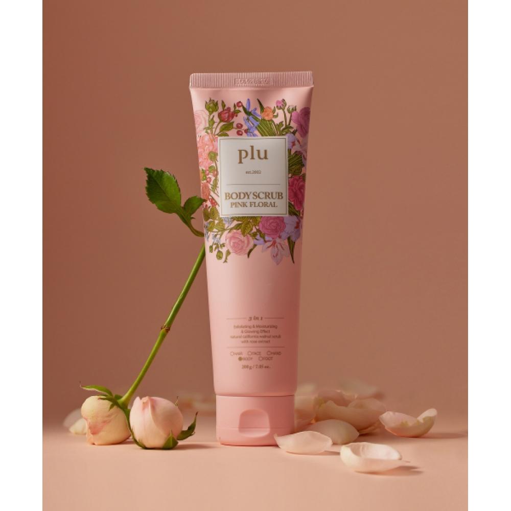 Plu Pink Floral Body Scrub 200g