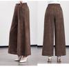 Middle Aged and Elderly Women's Wide Leg Pants Summer Loose Chinese Style Pants Retro Printed Skirt Pants