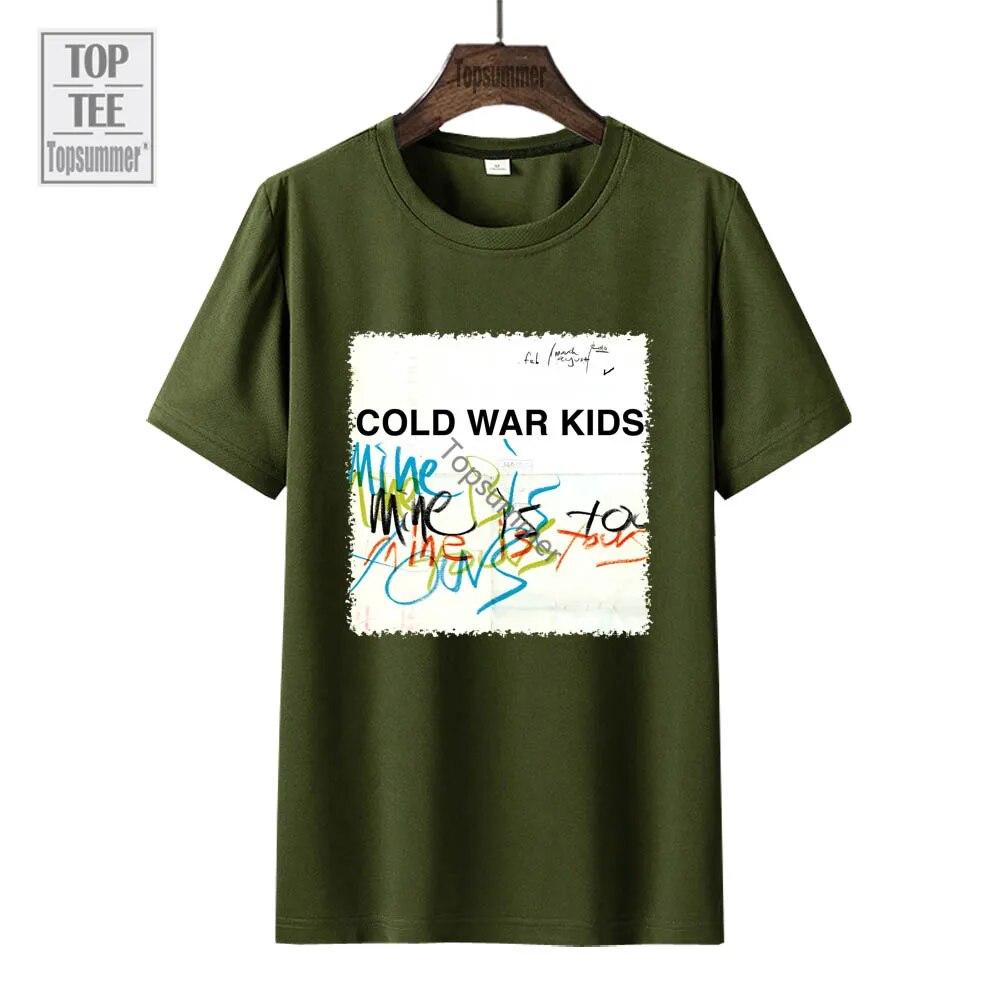 Mine Is Yours Album T Shirt Cold War Kids Tour T-Shirt Women'S Punk Streetwear Black T-Shirts Unisex'S Short Sleeve Clothes