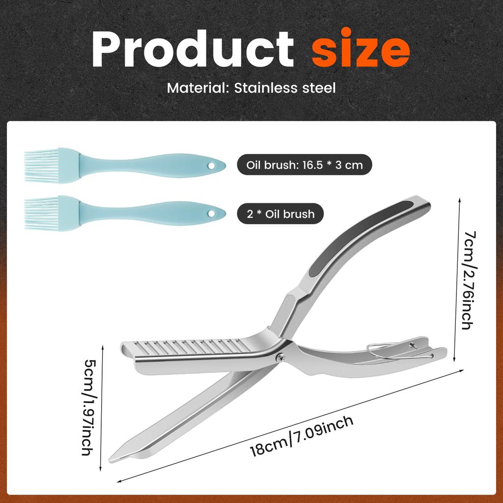 Stainless Steel Rib Membrane Remover Tool BBQ Rib Skinner with Brush Meat Food Prep Tool for Outdoor Camping Picnic BBQ Grill