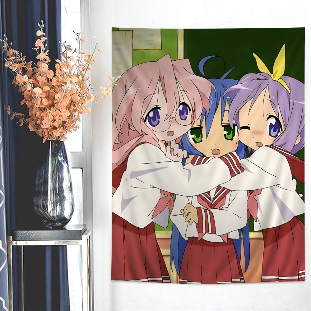 Lucky Star Comedy Anime Hippie Wall Hanging Tapestries For Living Room Home Dorm Decor Art Home Decor