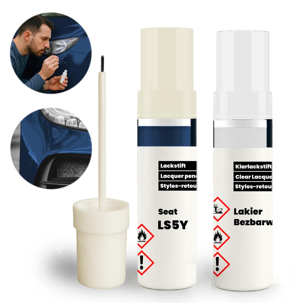 SEAT LS5Y Touch-Up Kit 2 in 1: Base Coat + Clear Coat with Brush