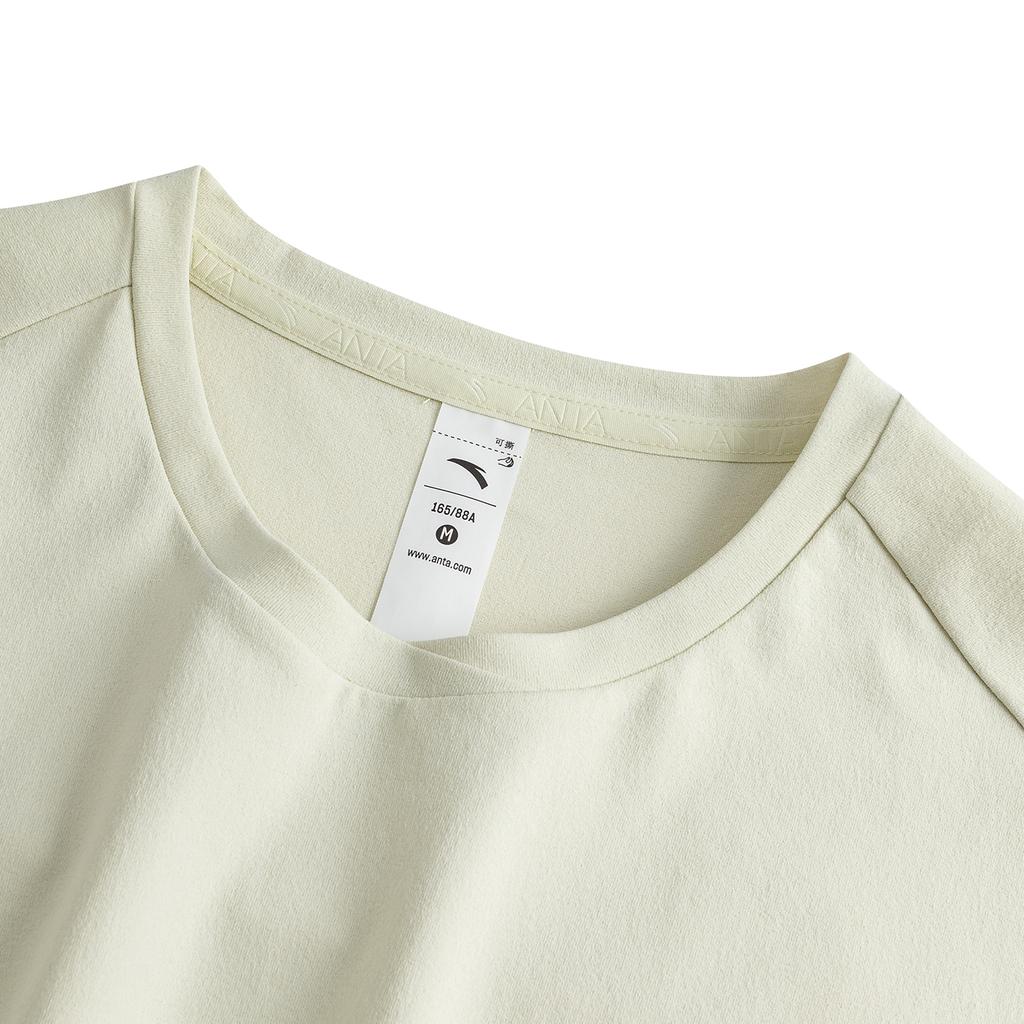 Anta Outdoors Short Sleeve Knitted Top Summer 2026 T-Shirt Women tops Light-Lemon-Yellow 962626104-1