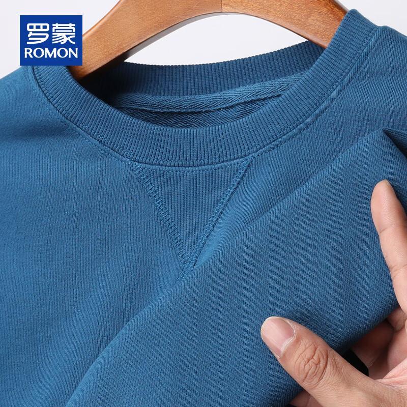 ROMON Men's Pure Cotton Classic Round Neck Sweatshirt