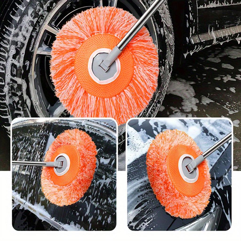 Round Replacement Mop Pads, Washable Mop Head, Multifunctional Microfiber Cleaning Pads for Wall, Floors and Glass