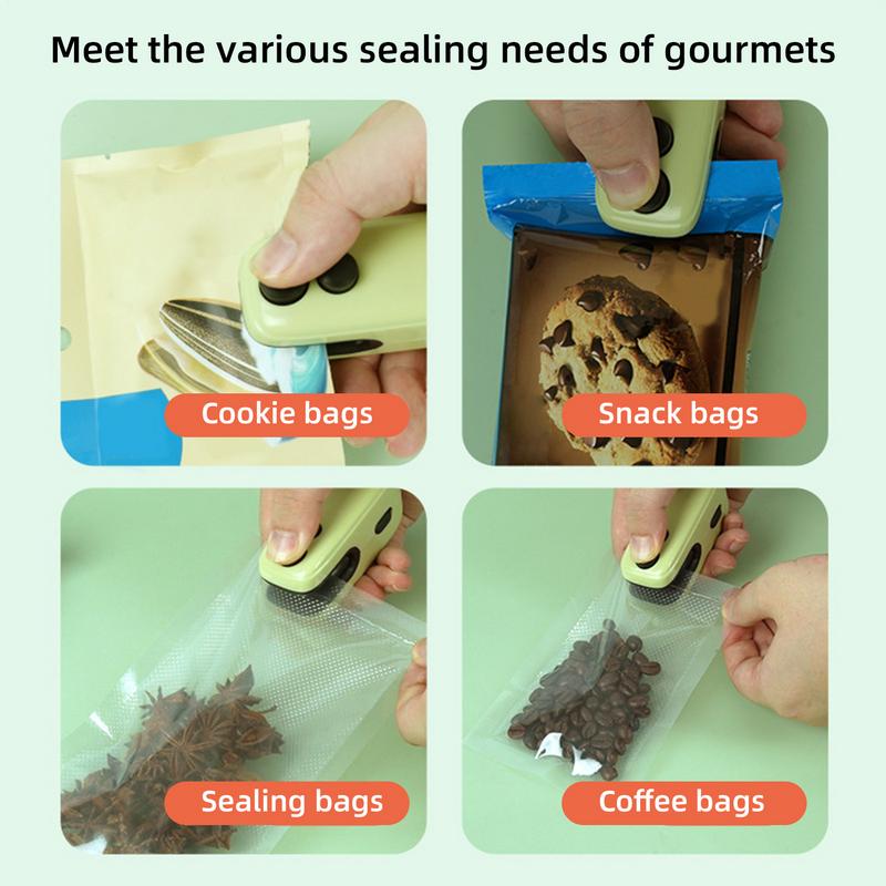 2 In 1 Sealer Cutter Multifunctional Vacuum Food Sealer Handheld Bag Sealing Machine Package Bags Sealer for Plastic Bags