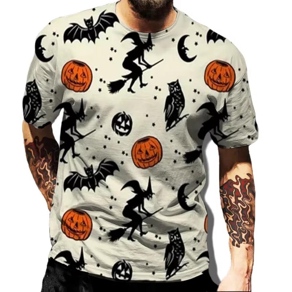 Men's Halloween T-Shirt Trend Clothes Gothic Streewear Man Hip Hop Tops Clown Graphic T Shirts Harajuku Male Short Sleeve Tee