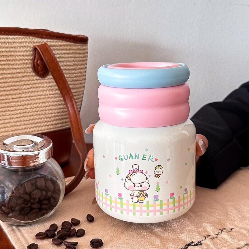 Line Dog Mini Thermos Food Jar with Spoon