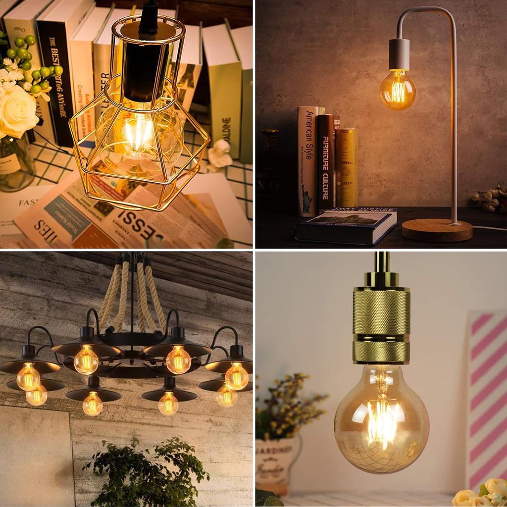 Wonninek LED Bulb E26 Edison Bulb 100W Equivalent 10W Warm White 2700K Omnidirectional Edison Lamp 1535lm Filament Bulb Retro Antique Energy Saving