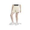 Adidas Neo Plain Logo Elastic Waist Straight-Leg Casual Shorts Women Bottoms Beige IA5011