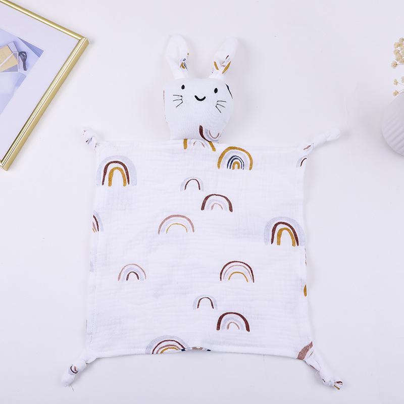 Weiches Neugeborenen Baby Beruhigungstuch Musselin Baumwolle Kuscheldecke Schlafpuppen Kindermode Schlaftier Beruhigungstuch Lätzchen