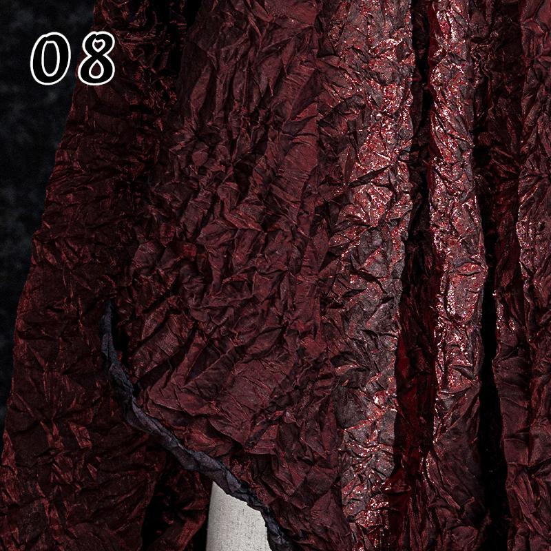 50x117cm Gradient GlassTexture Pleated Fabric Creative Modeling Reconstruction Designer Fabric For Diy Sewing Dress Pants Hanfu