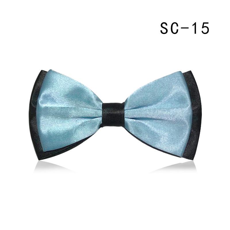 Double Layer Two-Color Bow Tie for Men and Women - Formal Professional Style