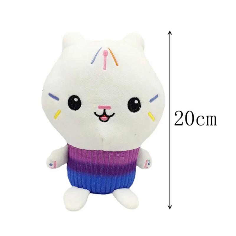 20-30cm Gabby Doll House Plush Toy Backpack Cat Cake Cat Mermaid Stuffed Animal Plushie Gbay Sticker for Kid Chrismas Gift
