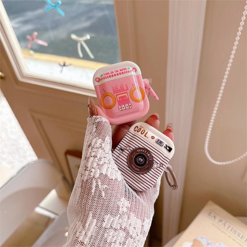 Camera Radio for AirPods Pro2 Apple Bluetooth Wireless 2 3rd Generation Earphone Cover Cute Creative Girl 1