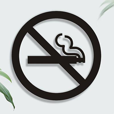 Acrylic No Smoke Sign Self-adhesive Business Office Restaurant Public Place Smoke Ban Warning Sign Wall Decoration