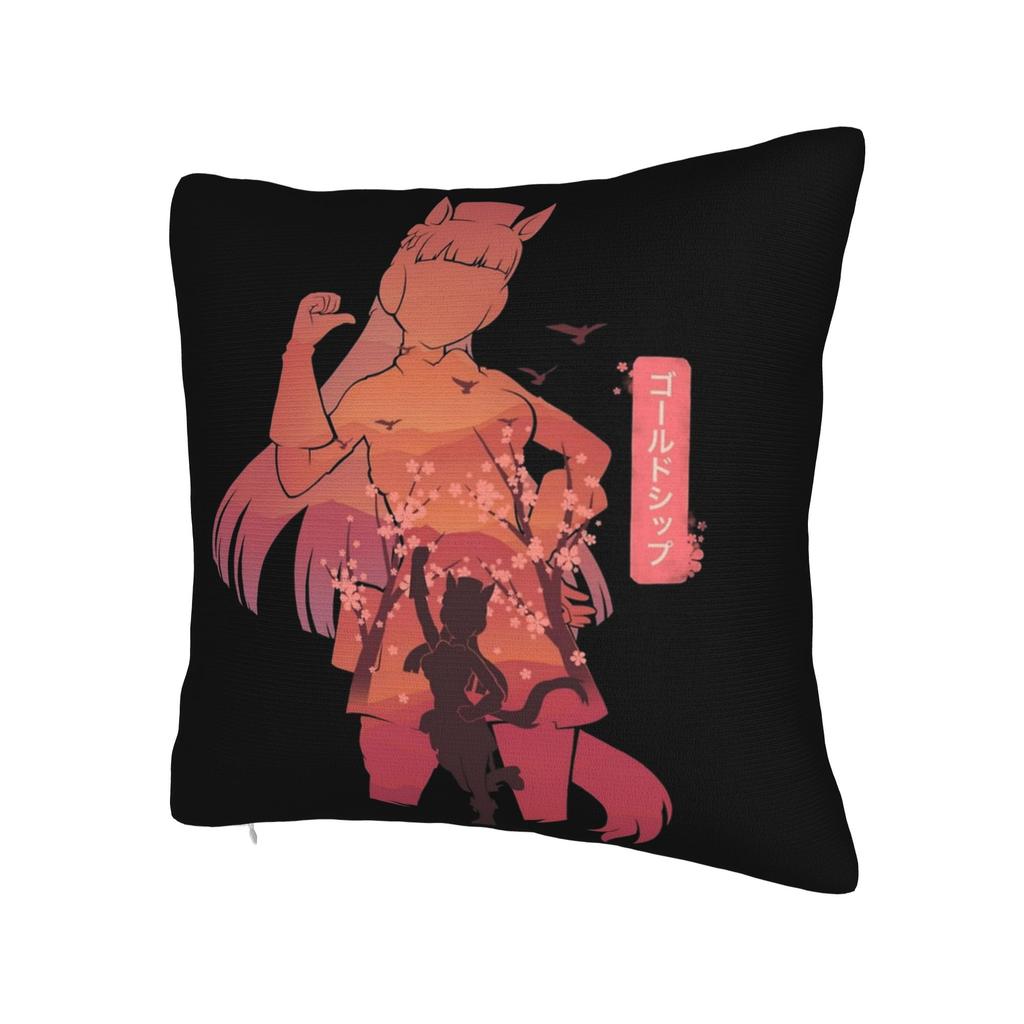 Gold Ship Uma Musume Anime Pillowcase Printing Cushion Cover Decorative Pillow Case Cover Home Square