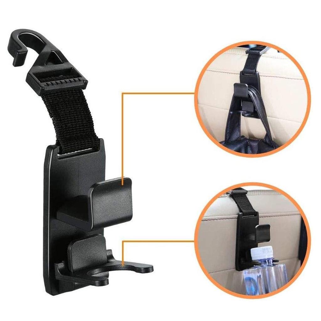 Car Headrest Hook ABS Overweight 8kg With Beverage Hook Undefined Car Multi-function Hook Seat Back Storage Bracket Shelves
