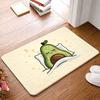 1pc, 2pcs, 3pcs Adorable Avocado Sleep Design Flannel Mat, Non-Slip Rubber Base, Long-Lasting &, Washable In Machine, Suitable for Indoor & Outdoor Us
