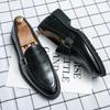 New Soft Leather Breathable Leather Shoes Men Europe Station Casual British Style Youth Loafers with Business Bean Shoes