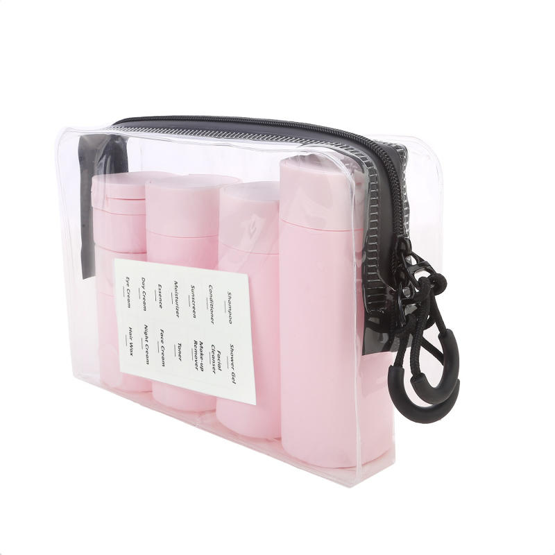 Lehká cestovní stlačitelná sada kosmetických lahviček na toaletní potřeby, plnitelná prázdná nádobka na tekutiny, krémy, pleťová mléka, dávkovač