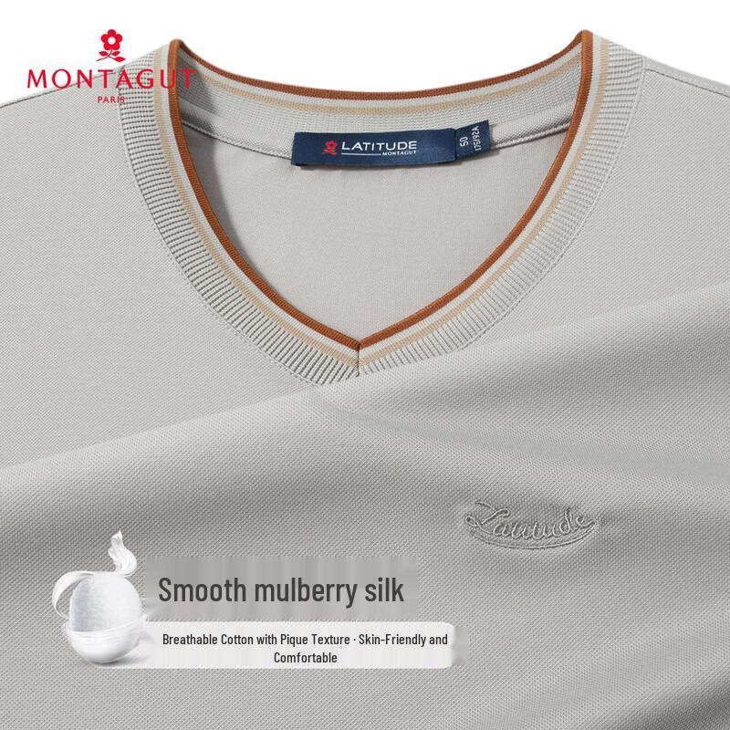 

Montagut Men s Silk Blend V-Neck T-Shirt 48