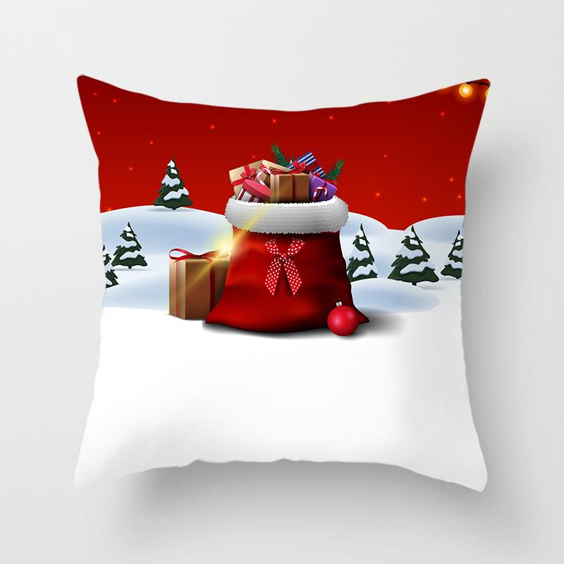 Christmas Throw Pillow Set Santa Claus Sofa Gift Home Decor Pillowcase Christmas Gift Pillowcase