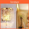 Modern Crystal Wall Light With Led Bulb For Bedroom Decor And Background Wall