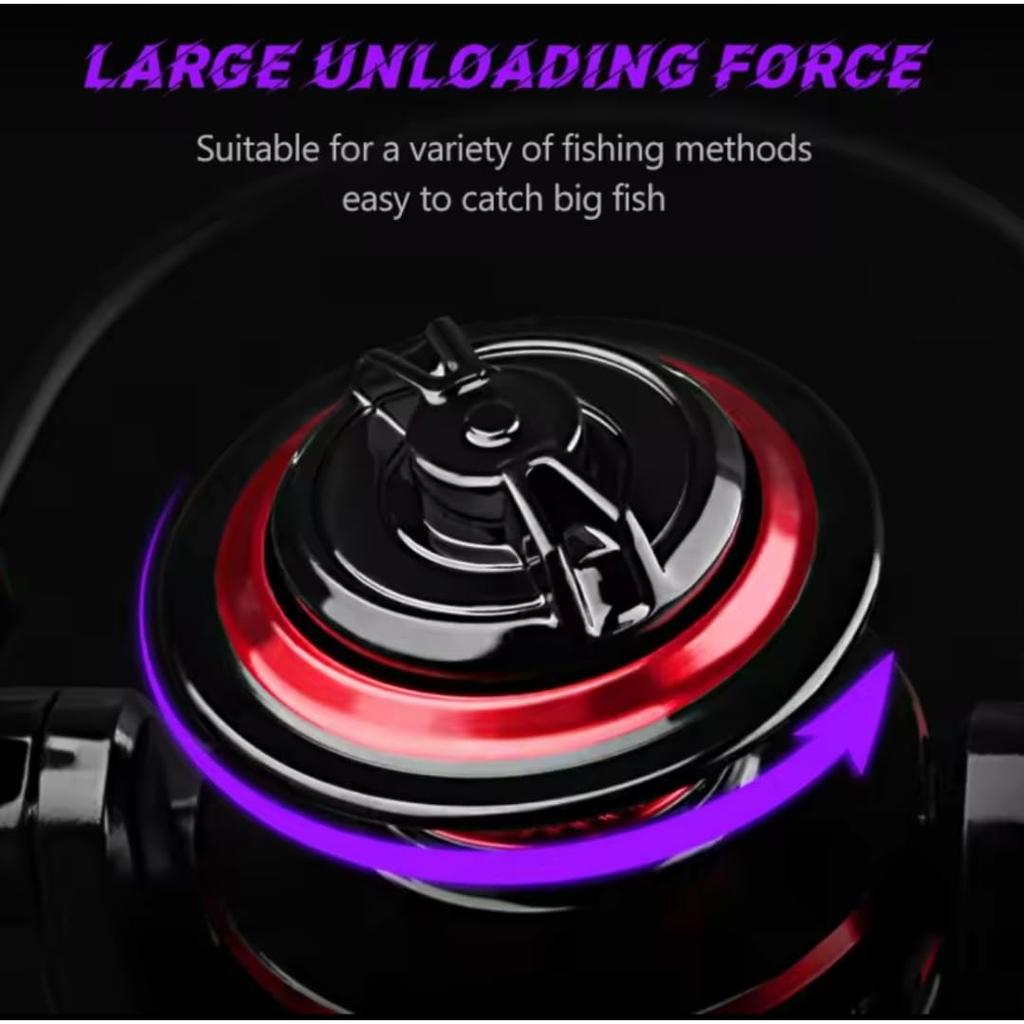 Spinning Reel Max Drag Force Gear Ratio Interchangeable for Tai Sea Horse Bass Saltwater and Freshwater Fi's+7 General-Purpose 2000, 8kg, 5.01,