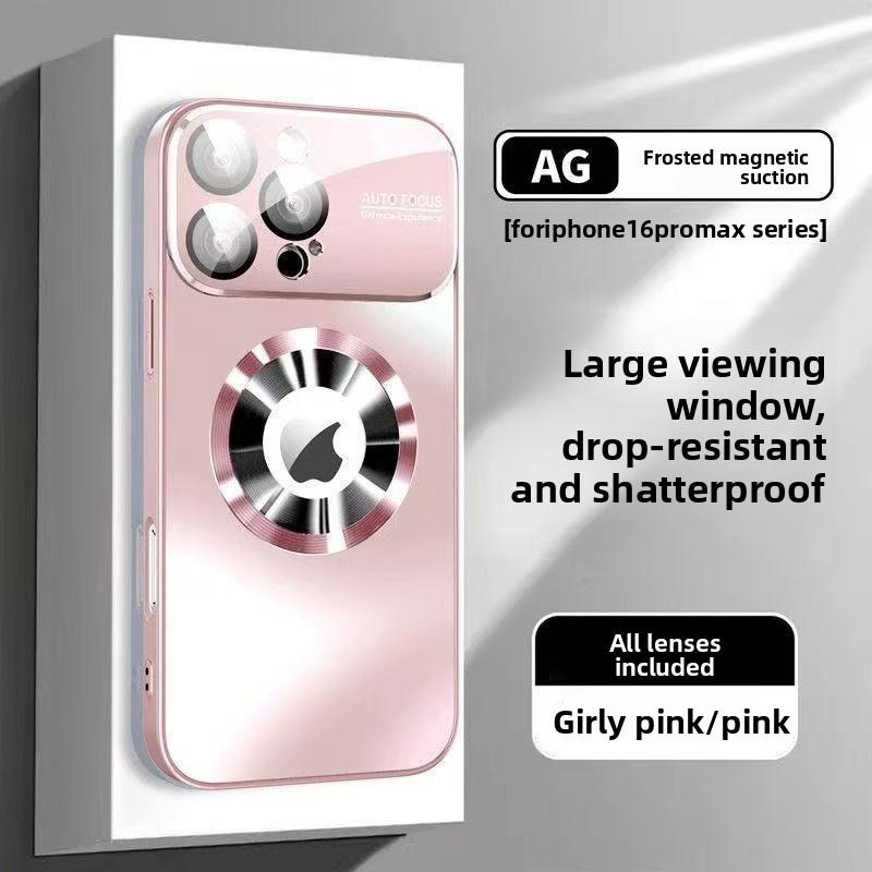 Nuova custodia in titanio per iPhone 16 15 14 Pro Max, Cover magnetica opaca di lusso con protezione per obiettivo fotocamera, Guscio anti-graffio per ricarica wireless