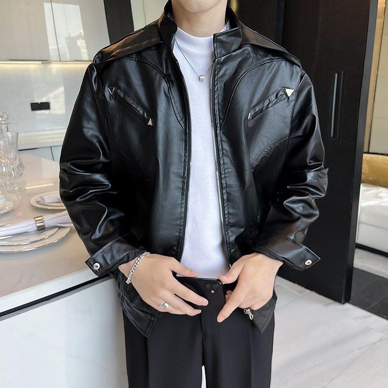 

Men s High-End PU Leather Jacket – Autumn 2025 Scoundrel Cool Pilot Style 3XL [80-85kg]