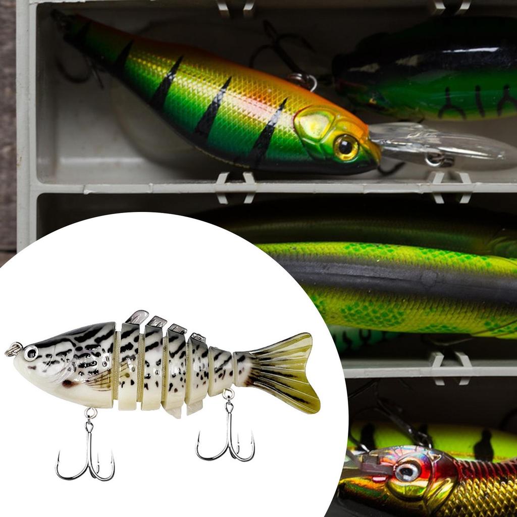 7 Segment Fishing Bait with Hook for Crappie Salmon Bluegill