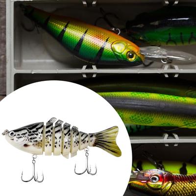 7 Segment Fishing Bait with Hook for Crappie Salmon Bluegill
