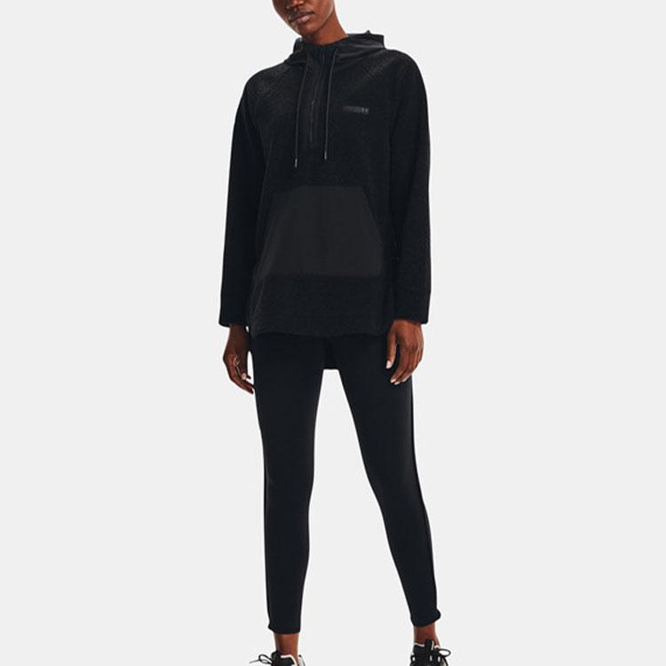 Under Armour Hooded Training Casual Sports Hoodie Women hoodies Black 1367057-001