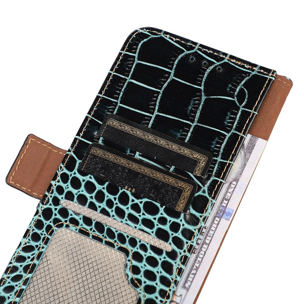 For Samsung Galaxy A07 Case Crocodile Texture Genuine Cow Leather Phone Wallet Cover