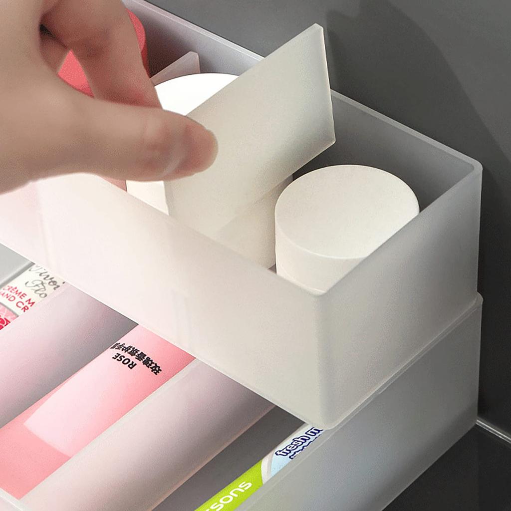 Drawer Dividers, Storage Box, Organizer, Add-on Drawer, Desktop Storage, Cosmetics, Daily Essentials, Stationery Storage, Large Capacity, Removable