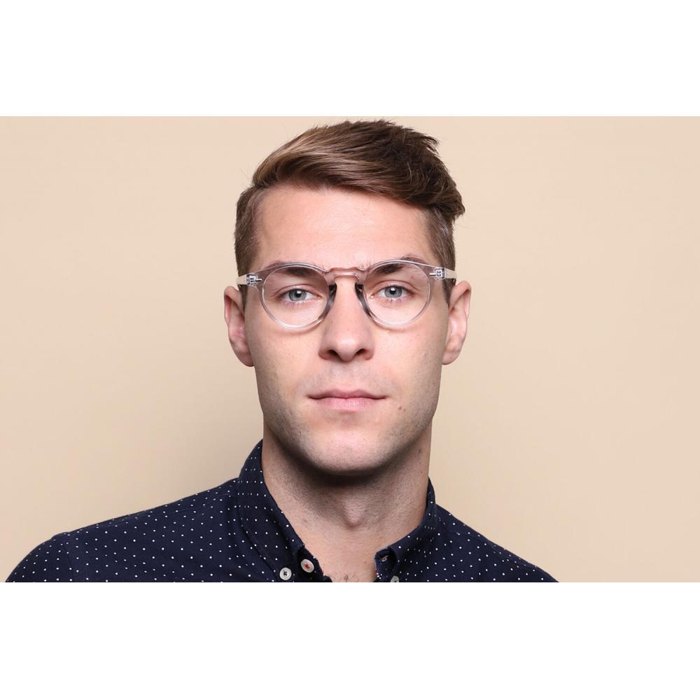 Full Rim Round Transparent Grey Smartbuy Collection Harp 3358 C3 Fashion Unisex Eyeglasses