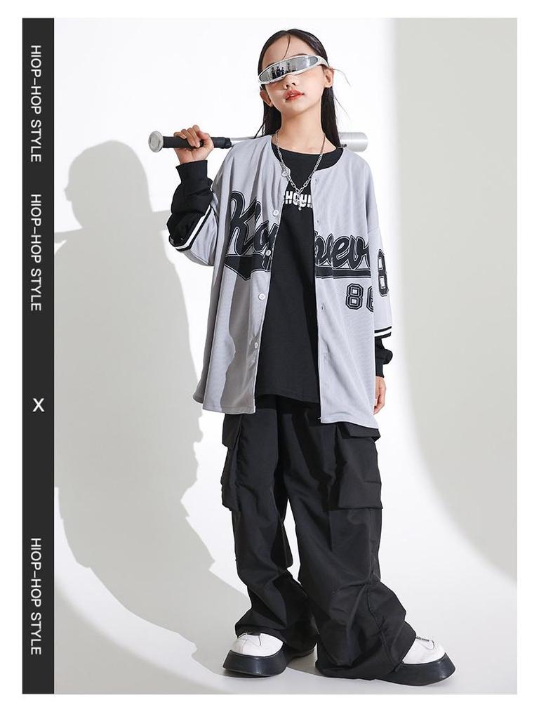 Girls' Hip-Hop Jazz Dance Costume - Japanese Street Style Performance Suit