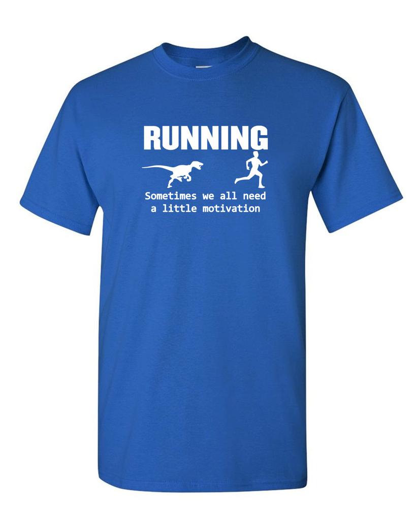 Running T-shirt Motivation Raptor Chase T Shirt Dinosaur Tee