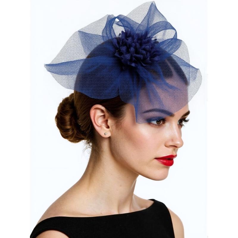 20s Theme Event Hairhoop Flapper Styles Headbands With Feather Mesh Flower Hairband For Costume Event Evening Galas