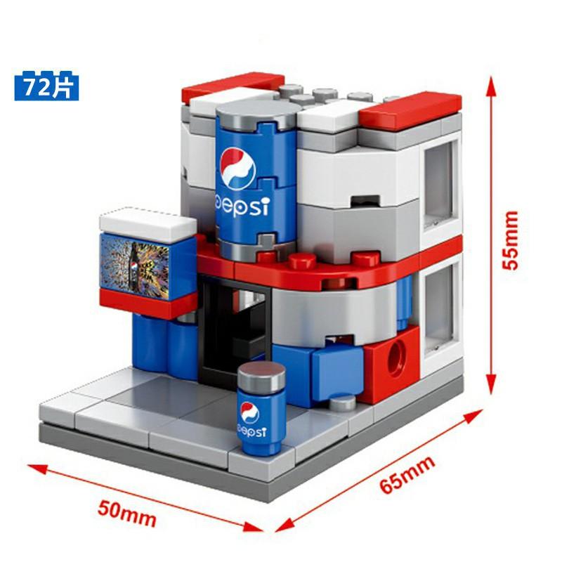 Building Blocks Mini Street View Building Blocks Compatible Building Blocks Children's Educational Assembling Building Blocks