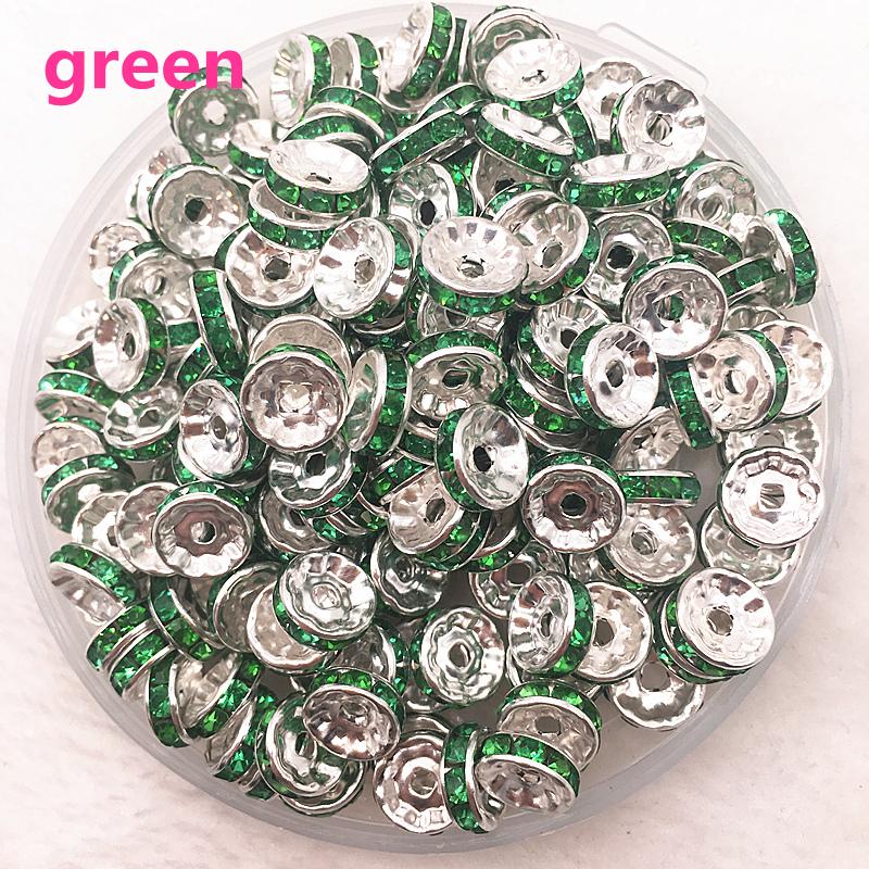 NEW 30pcs 10mm Czech Crystai Rhinestone Glass Round Loose Spacer Beads for Jewelry Making DIY Bracelet Necklace