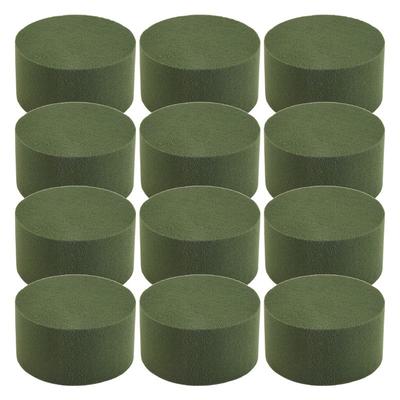 A84E-Floral Foam 12 Pcs Dry &Wet Flower Foam Round Florist Blocks Flower Foam For Fresh Or Artificial Flowers