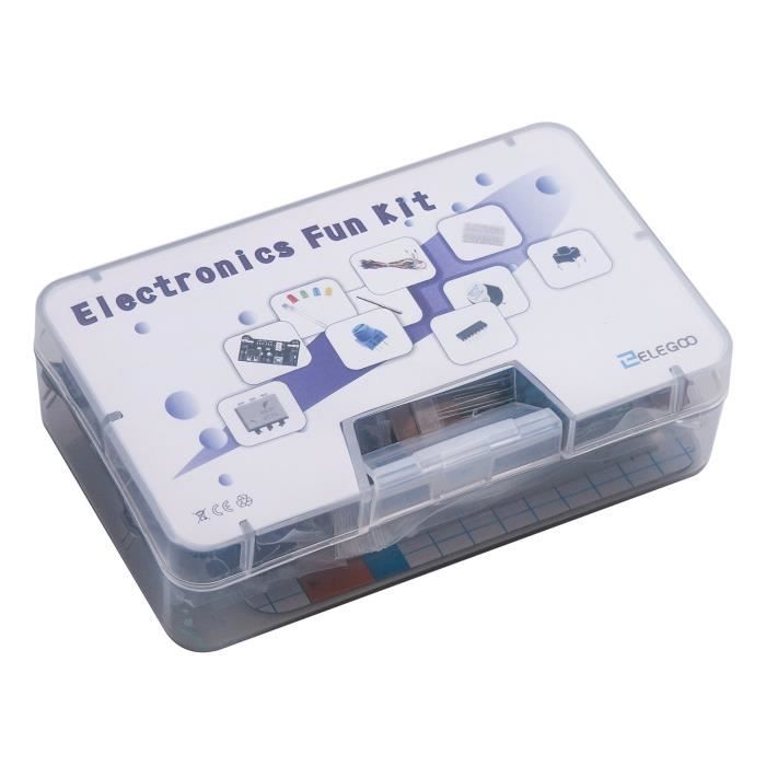 Elegoo Fun Electronic Kit Breadboard Cable Resistor Capacitor LED Potentiometer for Arduino Learning Kit, UNO, MEGA2560, R