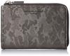 Katharine Hamnett London BOND Wallet, Made In Japan with Metallic Camouflage Leather, Large Zipper, Medium Size, Gunmetallic